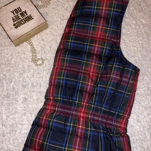 Talbots Plaid Puffer Vest